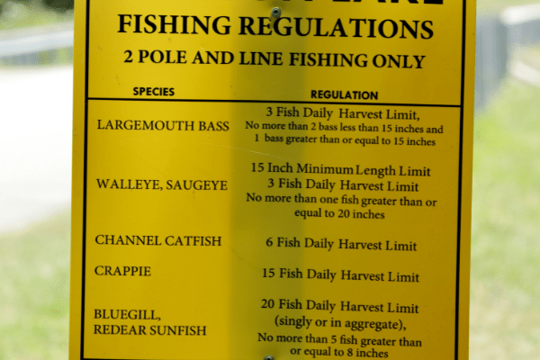Fishing Regulation For 2 Pole and Line Fishing Only