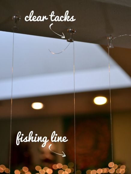 How to Hang Things from the Ceiling With Fishing Line